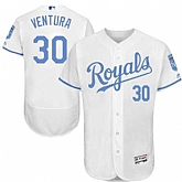 Kansas City Royals #30 Yordano Ventura White Father's Day Flexbase Stitched Jersey DingZhi,baseball caps,new era cap wholesale,wholesale hats