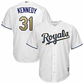 Kansas City Royals #31 Ian Kennedy White 2015 World Series Champions Gold Program New Cool Base Stitched Jersey DingZhi,baseball caps,new era cap wholesale,wholesale hats