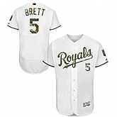 Kansas City Royals #5 George Brett White Memorial Day Flexbase Stitched Jersey DingZhi,baseball caps,new era cap wholesale,wholesale hats