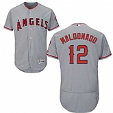 Los Angeles Angels of Anaheim #12 Martin Maldonado Gray Flexbase Stitched Jersey DingZhi,baseball caps,new era cap wholesale,wholesale hats