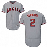 Los Angeles Angels of Anaheim #2 Andrelton Simmons Gray Flexbase Stitched Jersey DingZhi,baseball caps,new era cap wholesale,wholesale hats
