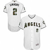 Los Angeles Angels of Anaheim #2 Andrelton Simmons White Memorial Day Flexbase Stitched Jersey DingZhi,baseball caps,new era cap wholesale,wholesale hats