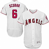 Los Angeles Angels of Anaheim #6 Yunel Escobar White Flexbase Stitched Jersey DingZhi,baseball caps,new era cap wholesale,wholesale hats