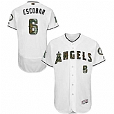 Los Angeles Angels of Anaheim #6 Yunel Escobar White Memorial Day Flexbase Stitched Jersey DingZhi,baseball caps,new era cap wholesale,wholesale hats