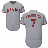 Los Angeles Angels of Anaheim #7 Cliff Pennington Gray Flexbase Stitched Jersey DingZhi,baseball caps,new era cap wholesale,wholesale hats