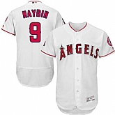 Los Angeles Angels of Anaheim #9 Cameron Maybin White Flexbase Stitched Jersey DingZhi,baseball caps,new era cap wholesale,wholesale hats