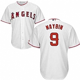 Los Angeles Angels of Anaheim #9 Cameron Maybin White New Cool Base Stitched Jersey DingZhi,baseball caps,new era cap wholesale,wholesale hats