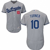 Los Angeles Dodgers #10 Justin Turner Gray Collection Player Flexbase Stitched Jersey DingZhi,baseball caps,new era cap wholesale,wholesale hats
