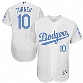 Los Angeles Dodgers #10 Justin Turner White Father's Day Flexbase Stitched Jersey DingZhi,baseball caps,new era cap wholesale,wholesale hats