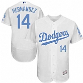 Los Angeles Dodgers #14 Enrique Hernandez White Father's Day Flexbase Stitched Jersey DingZhi,baseball caps,new era cap wholesale,wholesale hats