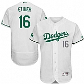 Los Angeles Dodgers #16 Andre Ethier White St. Patrick's Day Flexbase Jerse,baseball caps,new era cap wholesale,wholesale hats
