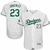 Los Angeles Dodgers #23 Adrian Gonzalez White St. Patrick's Day Flexbase Jerse,baseball caps,new era cap wholesale,wholesale hats