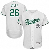 Los Angeles Dodgers #26 Chase Utley White St. Patrick's Day Flexbase Jerse,baseball caps,new era cap wholesale,wholesale hats