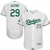 Los Angeles Dodgers #29 Scott Kazmir White St. Patrick's Day Flexbase Jerse,baseball caps,new era cap wholesale,wholesale hats