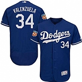 Los Angeles Dodgers #34 Fernando Valenzuela Blue Flexbase Stitched Jersey DingZhi,baseball caps,new era cap wholesale,wholesale hats