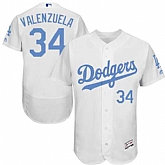 Los Angeles Dodgers #34 Fernando Valenzuela White Father's Day Flexbase Stitched Jersey DingZhi,baseball caps,new era cap wholesale,wholesale hats