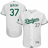 Los Angeles Dodgers #37 Brandon Beachy White St. Patrick's Day Flexbase Jerse,baseball caps,new era cap wholesale,wholesale hats