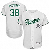 Los Angeles Dodgers #38 Brandon McCarthy White St. Patrick's Day Flexbase Stitched Jersey DingZhi,baseball caps,new era cap wholesale,wholesale hats
