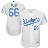 Los Angeles Dodgers #66 Yasiel Puig White Father's Day Flexbase Stitched Jersey DingZhi,baseball caps,new era cap wholesale,wholesale hats
