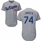 Los Angeles Dodgers #74 Kenley Jansen Gray Collection Player Flexbase Stitched Jersey DingZhi,baseball caps,new era cap wholesale,wholesale hats
