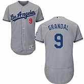 Los Angeles Dodgers #9 Yasmani Grandal Gray Collection Player Flexbase Stitched Jersey DingZhi,baseball caps,new era cap wholesale,wholesale hats