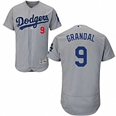 Los Angeles Dodgers #9 Yasmani Grandal Gray Flexbase Stitched Jersey DingZhi,baseball caps,new era cap wholesale,wholesale hats