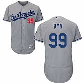 Los Angeles Dodgers #99 Hyun Jin Ryu Gray Collection Player Flexbase Stitched Jersey DingZhi,baseball caps,new era cap wholesale,wholesale hats