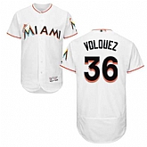 Miami Marlins #36 Edinson Volquez White Flexbase Stitched Jersey DingZhi,baseball caps,new era cap wholesale,wholesale hats