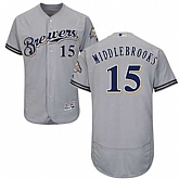 Milwaukee Brewers #15 Will Middlebrooks Gray Flexbase Stitched Jersey DingZhi,baseball caps,new era cap wholesale,wholesale hats