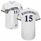 Milwaukee Brewers #15 Will Middlebrooks White Flexbase Stitched Jersey DingZhi,baseball caps,new era cap wholesale,wholesale hats