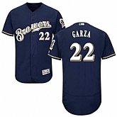 Milwaukee Brewers #22 Matt Garza Navy Flexbase Stitched Jersey DingZhi,baseball caps,new era cap wholesale,wholesale hats