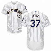Milwaukee Brewers #37 Neftali Feliz White Flexbase Player Stitched Jersey DingZhi,baseball caps,new era cap wholesale,wholesale hats