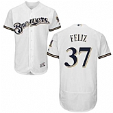 Milwaukee Brewers #37 Neftali Feliz White Flexbase Stitched Jersey DingZhi,baseball caps,new era cap wholesale,wholesale hats