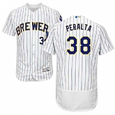 Milwaukee Brewers #38 Wily Peralta White Flexbase Player Stitched Jersey DingZhi