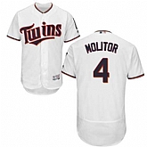 Minnesota Twins #4 Paul Molitor White Flexbase Stitched Jersey DingZhi,baseball caps,new era cap wholesale,wholesale hats