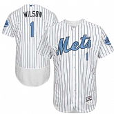 New York Mets #1 Mookie Wilson White Father's Day Flexbase Stitched Jersey DingZhi,baseball caps,new era cap wholesale,wholesale hats