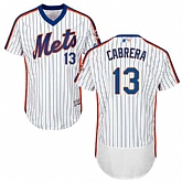 New York Mets #13 Asdrubal Cabrera White Cooperstown Collection Flexbase Stitched Jersey DingZhi,baseball caps,new era cap wholesale,wholesale hats