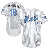 New York Mets #18 Darryl Strawberry White Father's Day Flexbase Stitched Jersey DingZhi,baseball caps,new era cap wholesale,wholesale hats