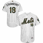 New York Mets #18 Darryl Strawberry White Memorial Day Flexbase Stitched Jersey DingZhi,baseball caps,new era cap wholesale,wholesale hats