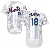 New York Mets #18 Travis D'Arnaud White Flexbase Stitched Jersey DingZhi,baseball caps,new era cap wholesale,wholesale hats