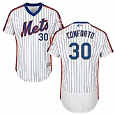 New York Mets #30 Michael Conforto White Cooperstown Collection Flexbase Stitched Jersey DingZhi,baseball caps,new era cap wholesale,wholesale hats