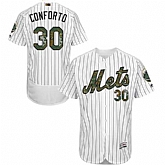 New York Mets #30 Michael Conforto White Memorial Day Flexbase Stitched Jersey DingZhi,baseball caps,new era cap wholesale,wholesale hats