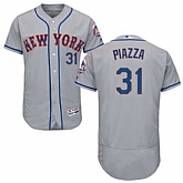 New York Mets #31 Mike Piazza Gray Flexbase Stitched Jersey DingZhi,baseball caps,new era cap wholesale,wholesale hats