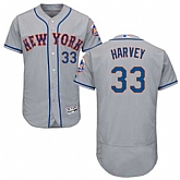 New York Mets #33 Matt Harvey Gray Flexbase Stitched Jersey DingZhi,baseball caps,new era cap wholesale,wholesale hats