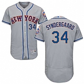 New York Mets #34 Noah Syndergaard Gray Flexbase Stitched Jersey DingZhi,baseball caps,new era cap wholesale,wholesale hats