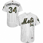 New York Mets #34 Noah Syndergaard White Memorial Day Flexbase Stitched Jersey DingZhi,baseball caps,new era cap wholesale,wholesale hats