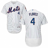 New York Mets #4 Wilmer Flores White Flexbase Stitched Jersey DingZhi,baseball caps,new era cap wholesale,wholesale hats