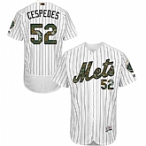 New York Mets #52 Yoenis Cespedes White Memorial Day Flexbase Stitched Jersey DingZhi,baseball caps,new era cap wholesale,wholesale hats