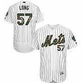 New York Mets #57 Kevin Long White Memorial Day Flexbase Stitched Jersey DingZhi,baseball caps,new era cap wholesale,wholesale hats
