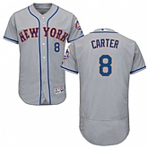 New York Mets #8 Gary Carter Gray Flexbase Stitched Jersey DingZhi,baseball caps,new era cap wholesale,wholesale hats